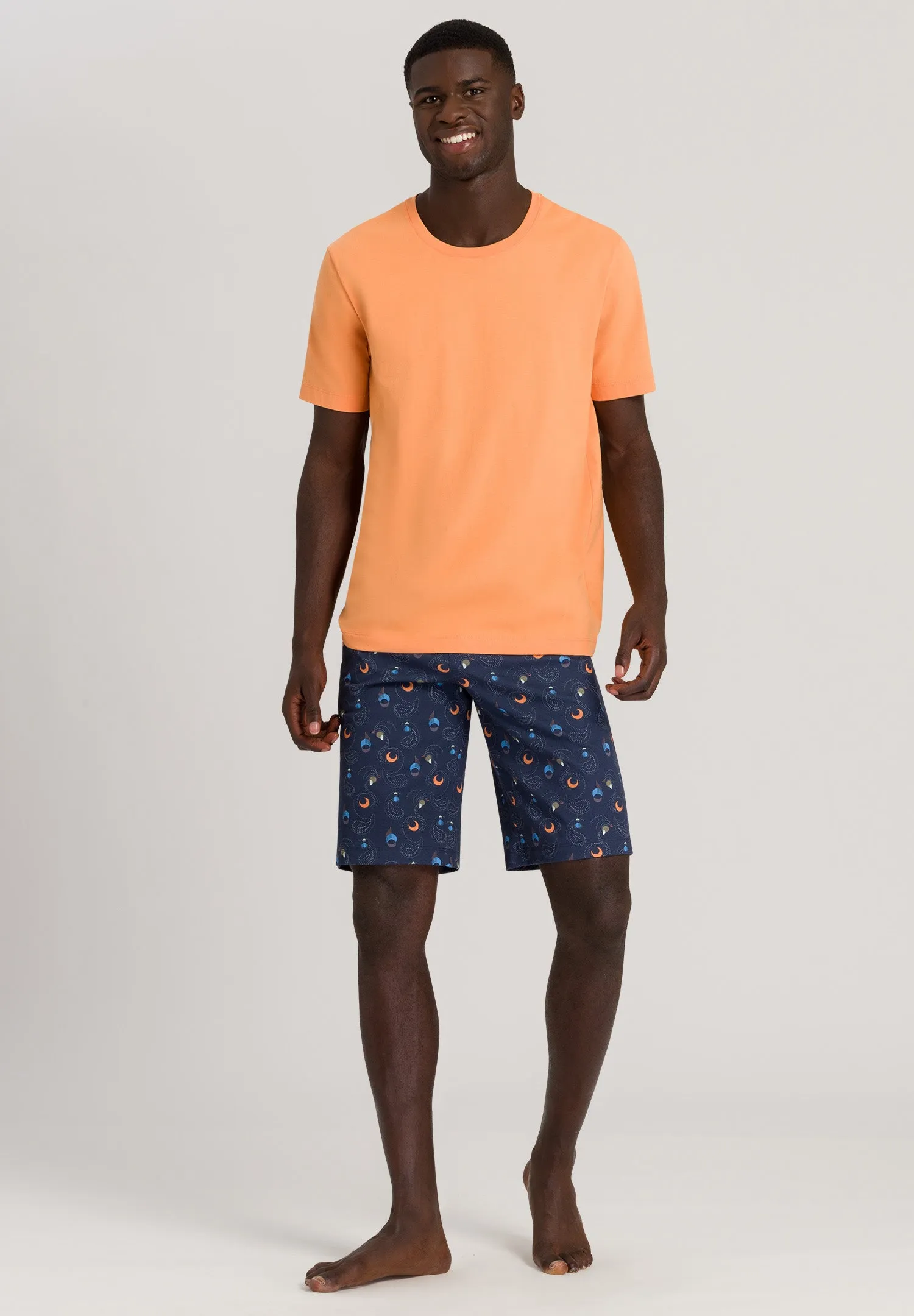 Living Shirts Jersey Cotton Crew Neck T-Shirt | Tangerine 75050-2273
