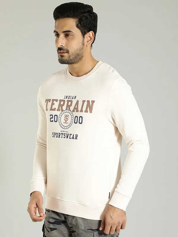 Men Graphic Full Sleeve Crew Neck Sweatshirt
