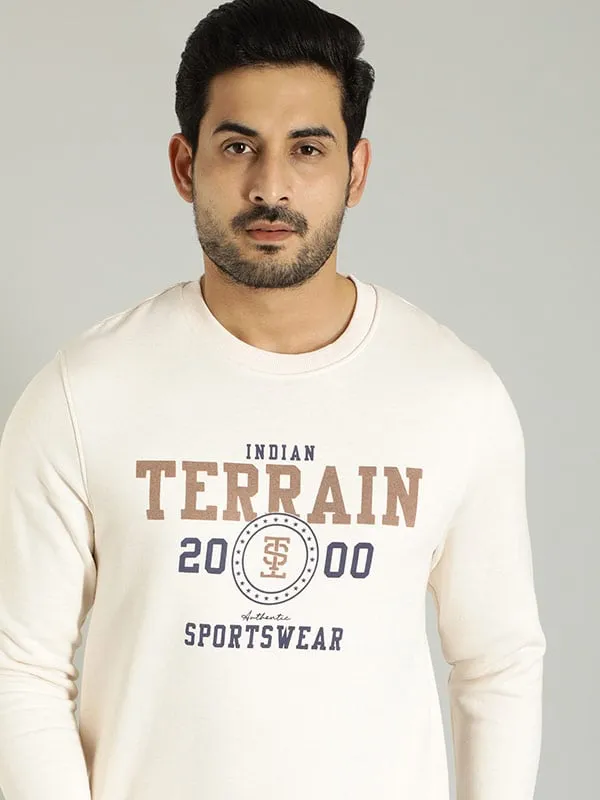 Men Graphic Full Sleeve Crew Neck Sweatshirt