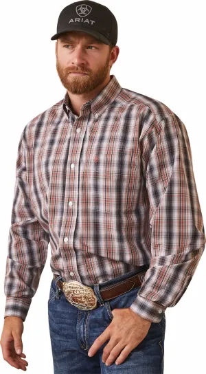 Men's Ariat Wrinkle Free Owen Classic Long Sleeve Shirt in Nutmeg - 10043646