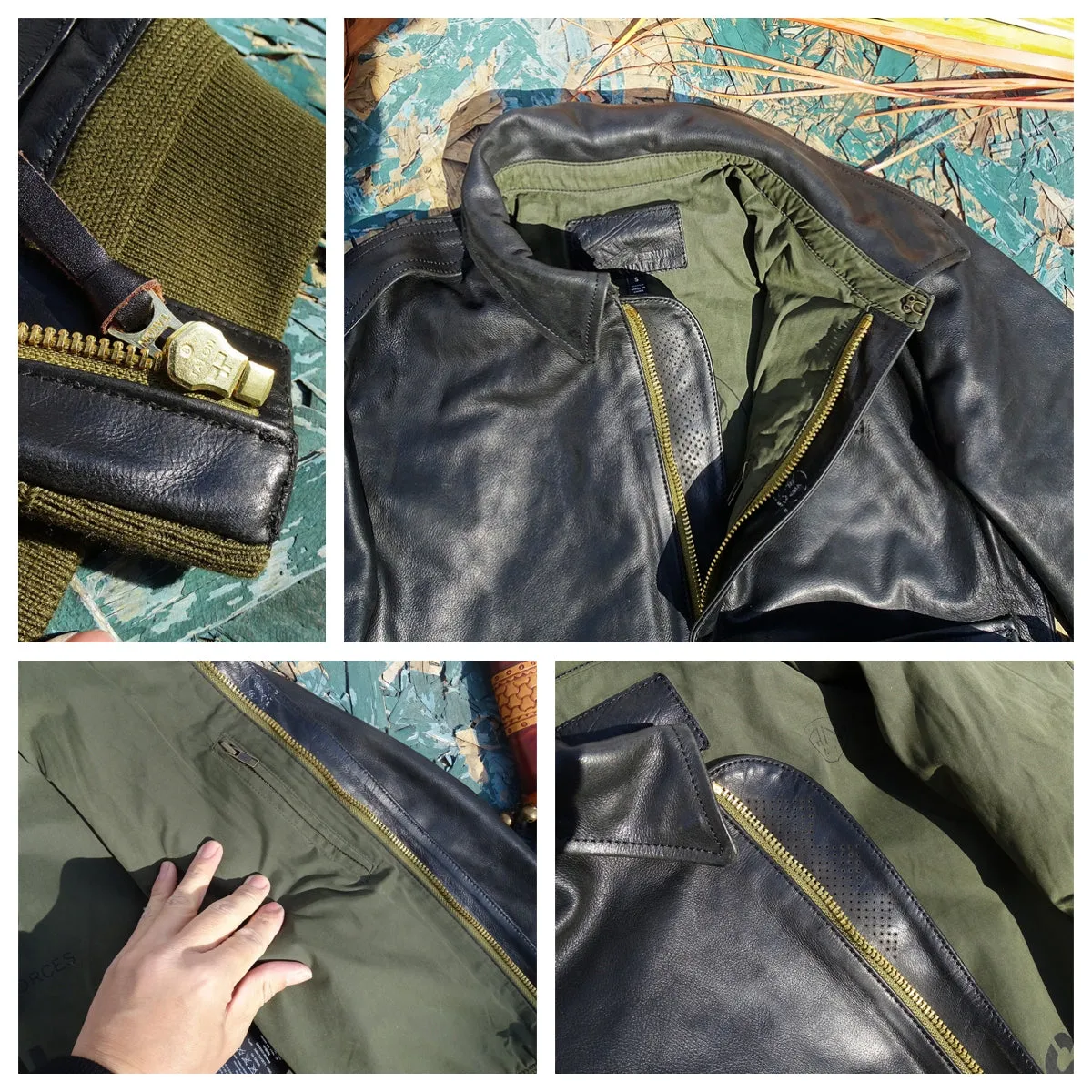 Men's Type A2 Flying Leather Jacket Cowhide