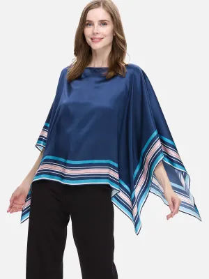 Navy Blue Silk Duo Wrap