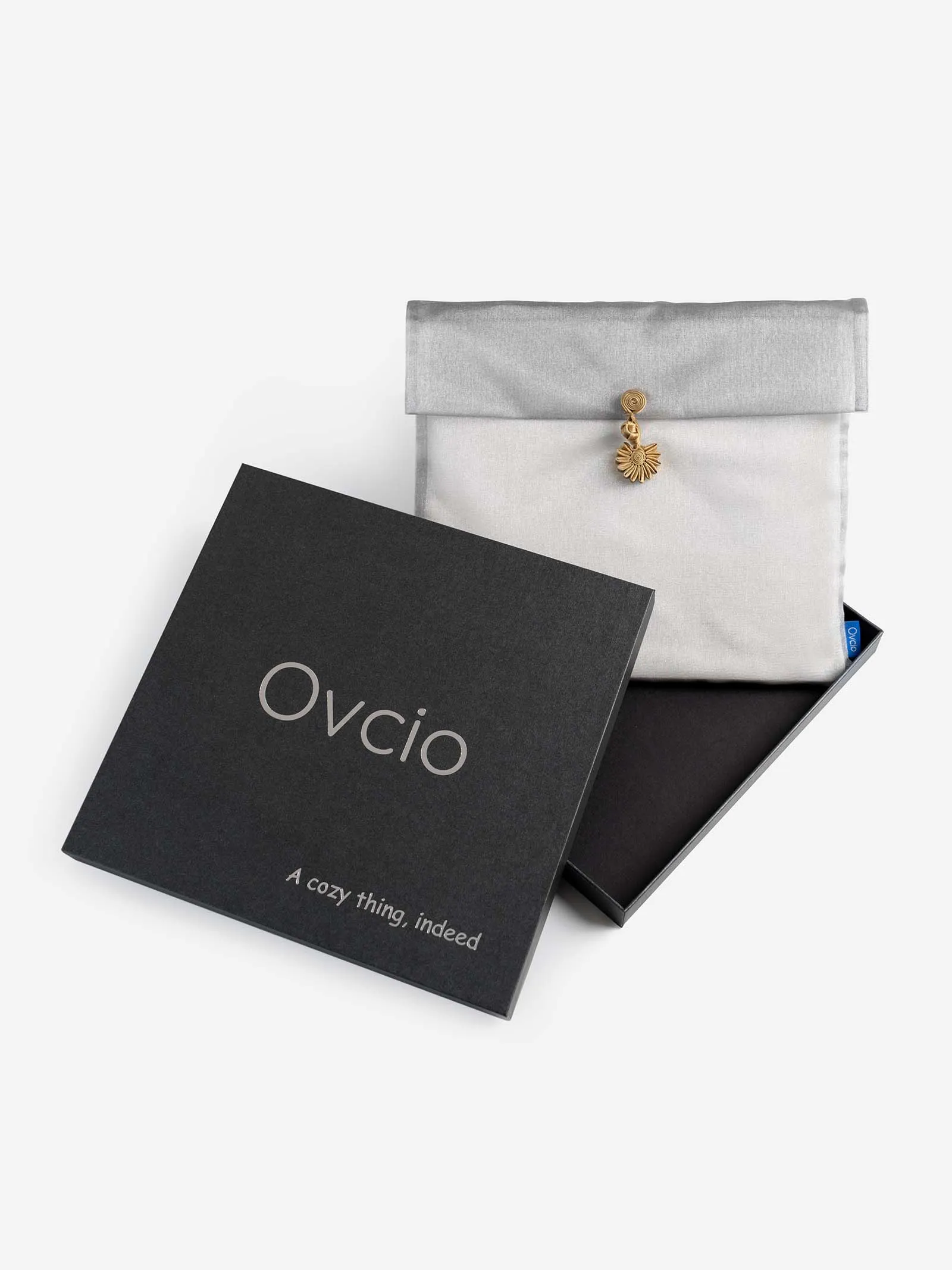 Navy Blue Silk Duo Wrap
