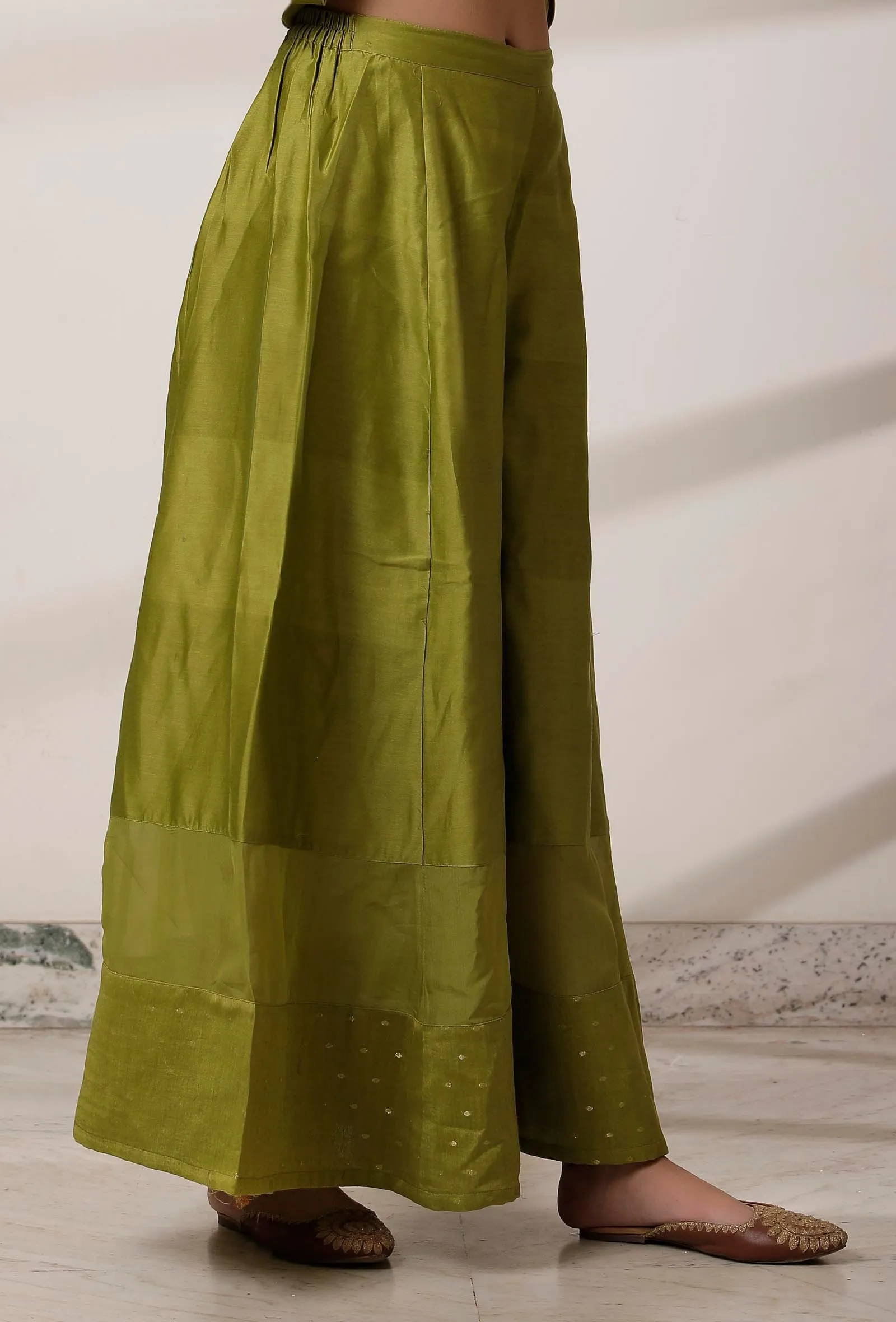 Olive Green Kali Palazzo