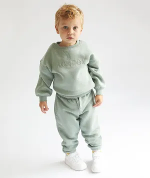 Page Boy Sweatshirt and Sweatpants Set - Infant - Sage