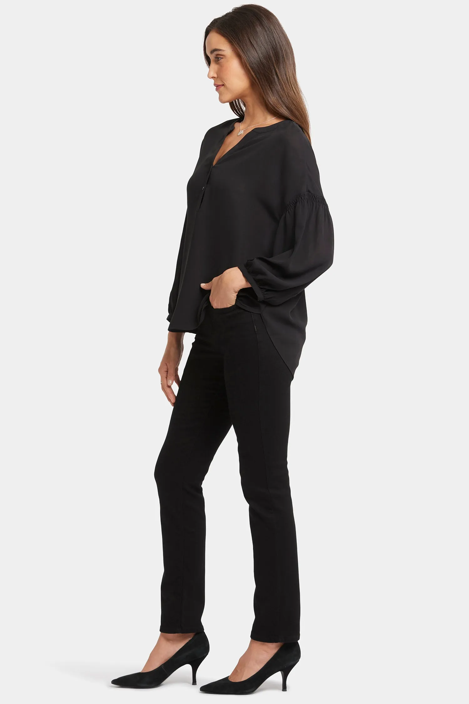 Paulina Peasant Blouse - Black