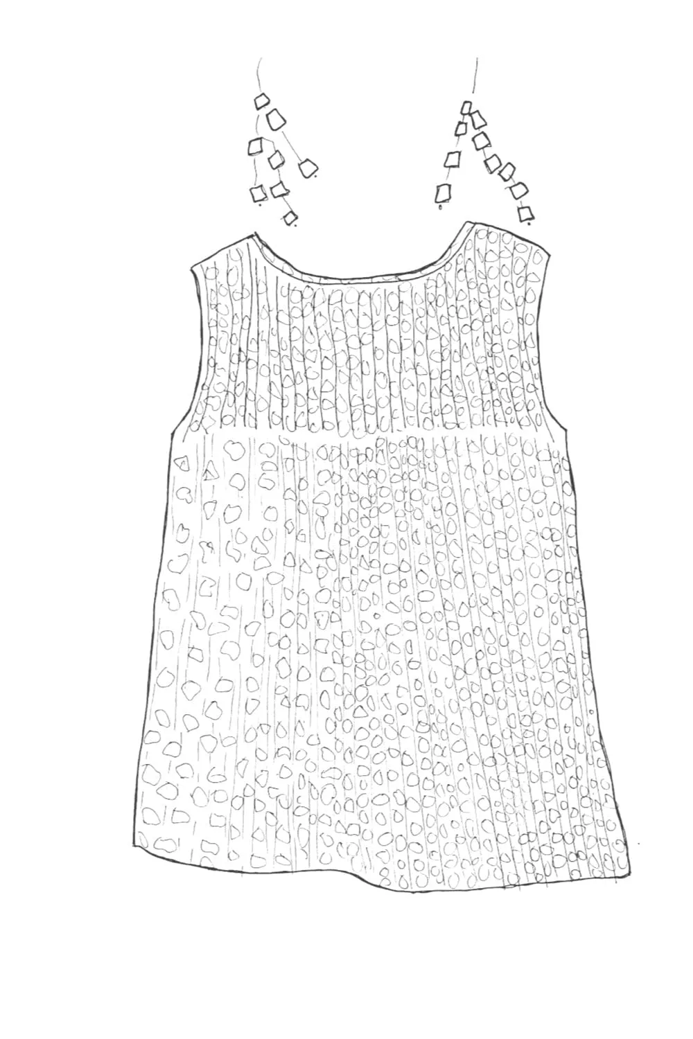 Pintuck Cotton Tank