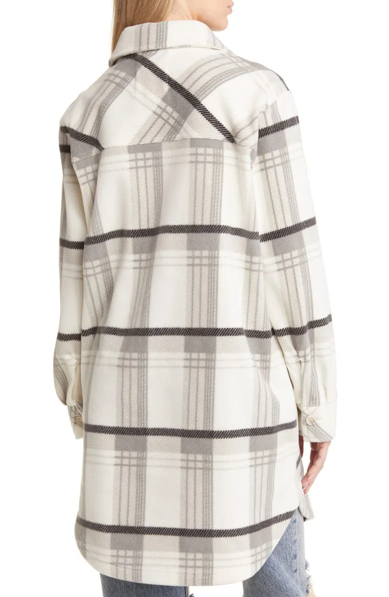 Plaid Long Polar Fleece Shacket