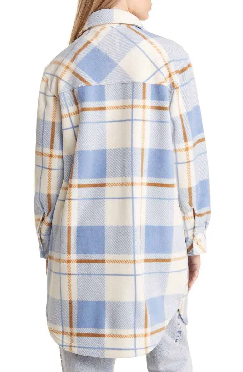 Plaid Long Polar Fleece Shacket