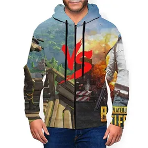 PUBG Hoodies - 3D Print Game Zipper Jacket with Pockets
