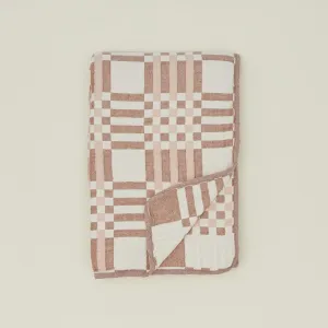 Simple Plaid Blanket - Blush/Terracotta