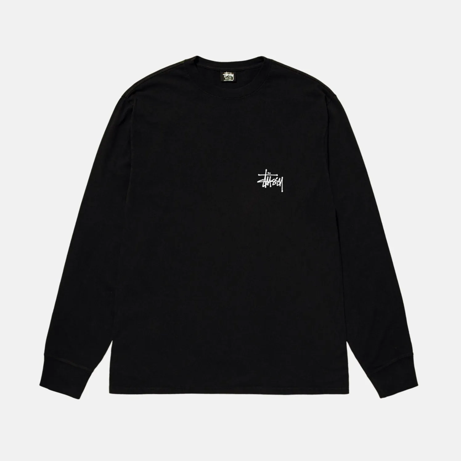 Stussy Basic Logo Long Sleeve Tee Black