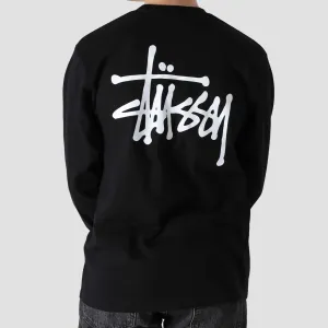 Stussy Basic Logo Long Sleeve Tee Black
