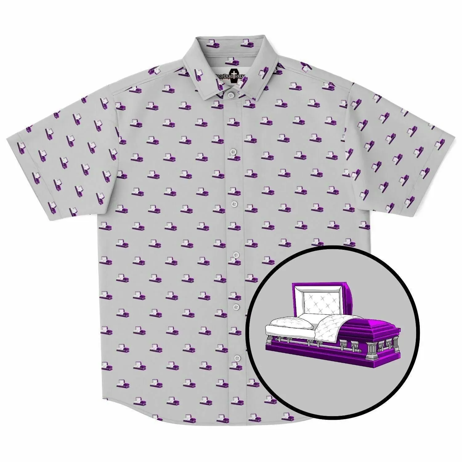 Subtle-Tee Purple Casket on Light Grey
