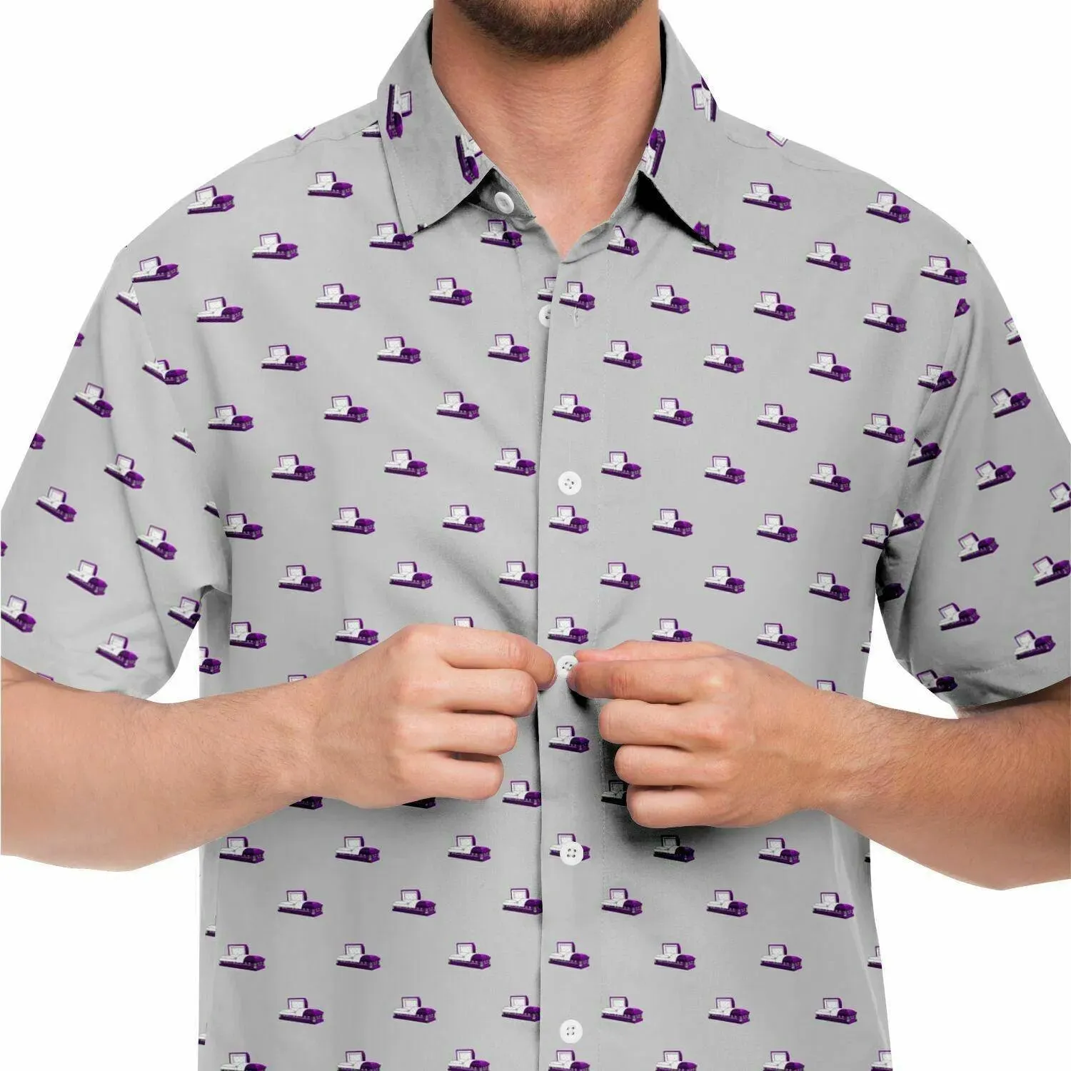 Subtle-Tee Purple Casket on Light Grey