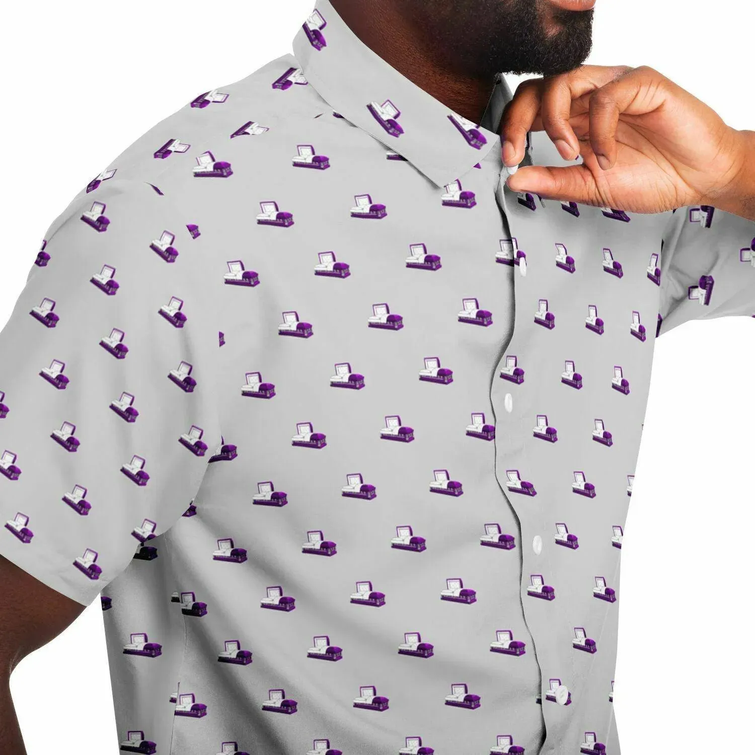 Subtle-Tee Purple Casket on Light Grey
