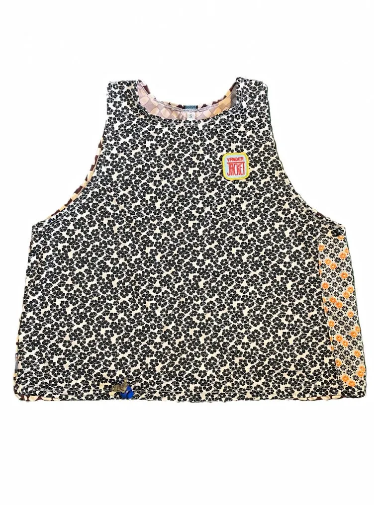 TANK 3 Black Flowers Sizes XL