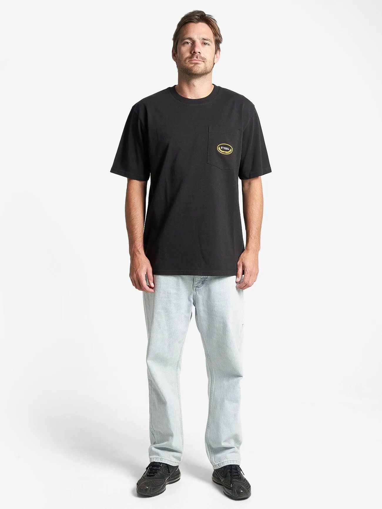 Thrills Victory Oversize Pocket Tee - Black