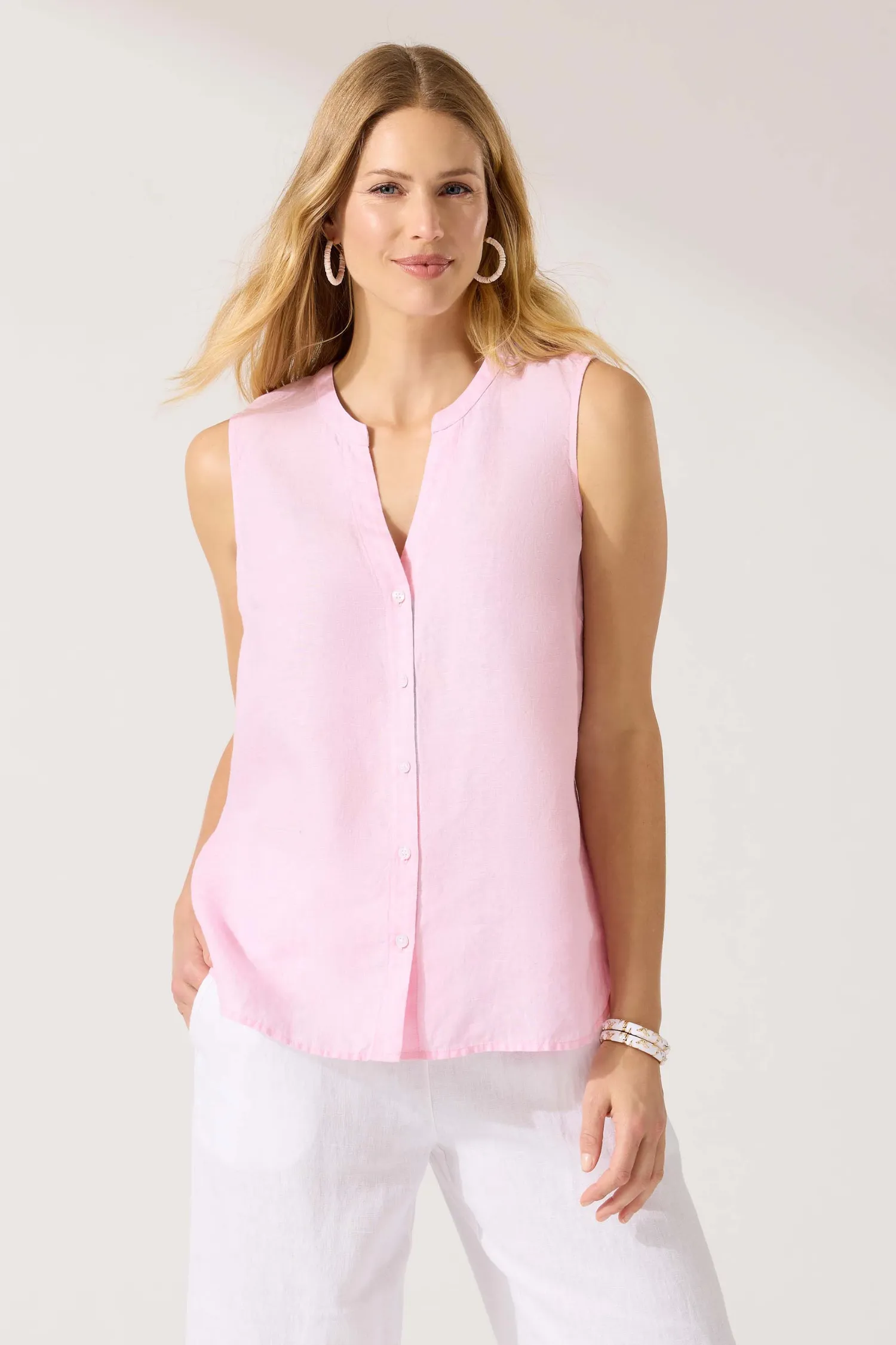 Tommy Bahama Coastalina Sleeveless Linen Top - Style SW321178