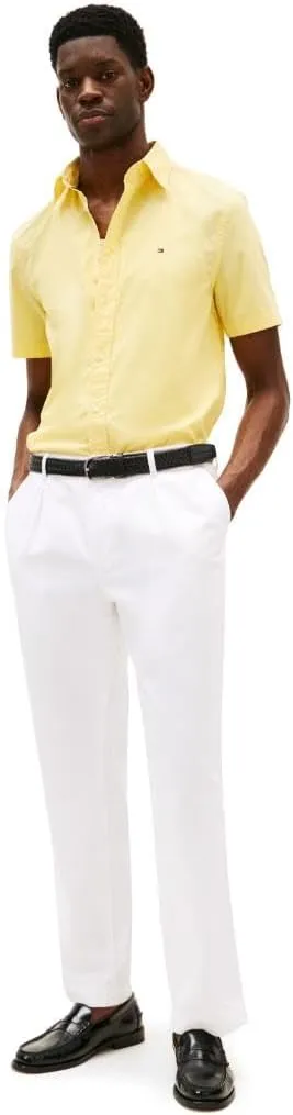 Tommy Hilfiger Short Sleeve Poplin Regular Fit, Men's Button Down Shirts
