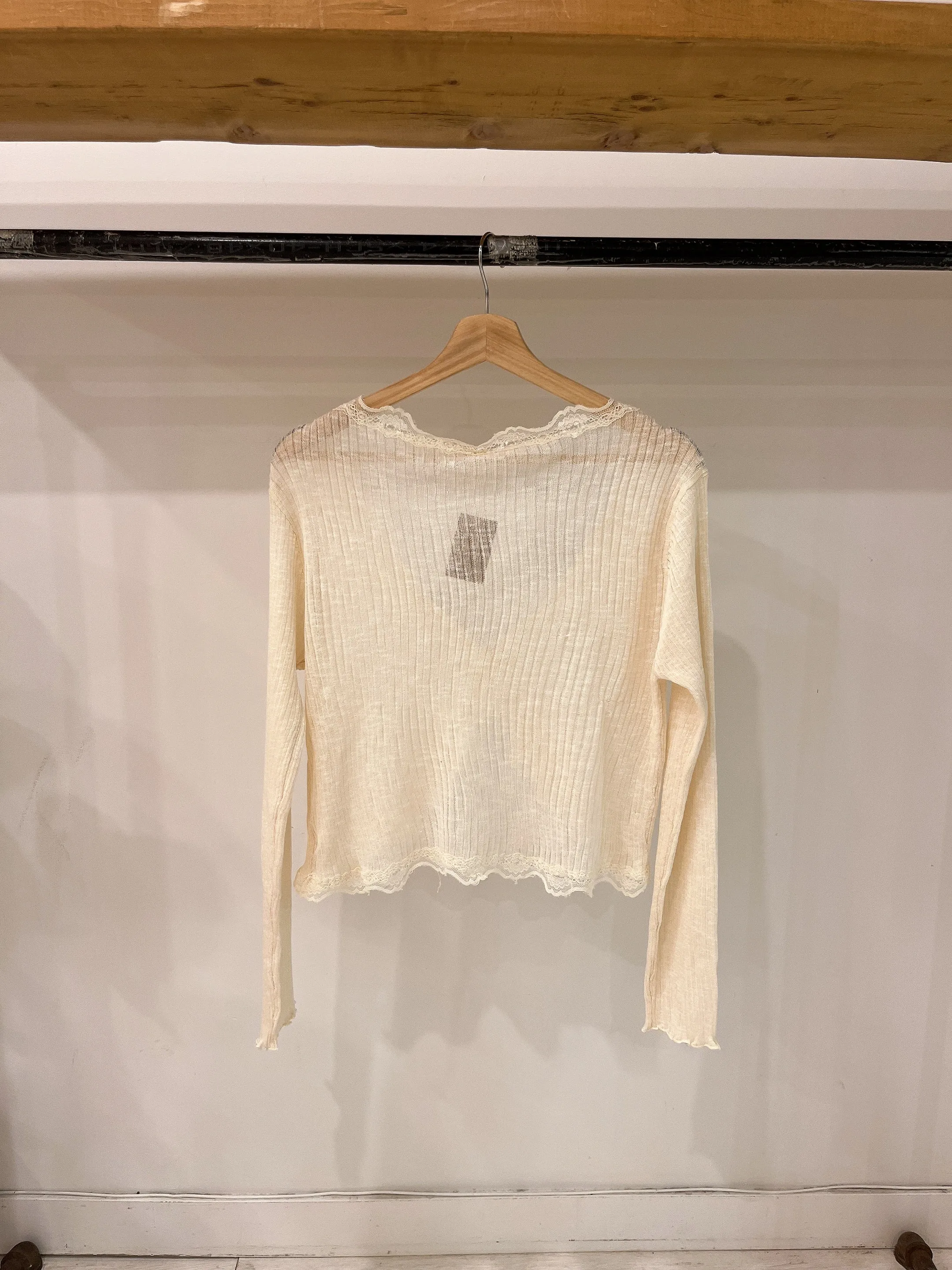 Chic Lace-Trimmed Cardigan