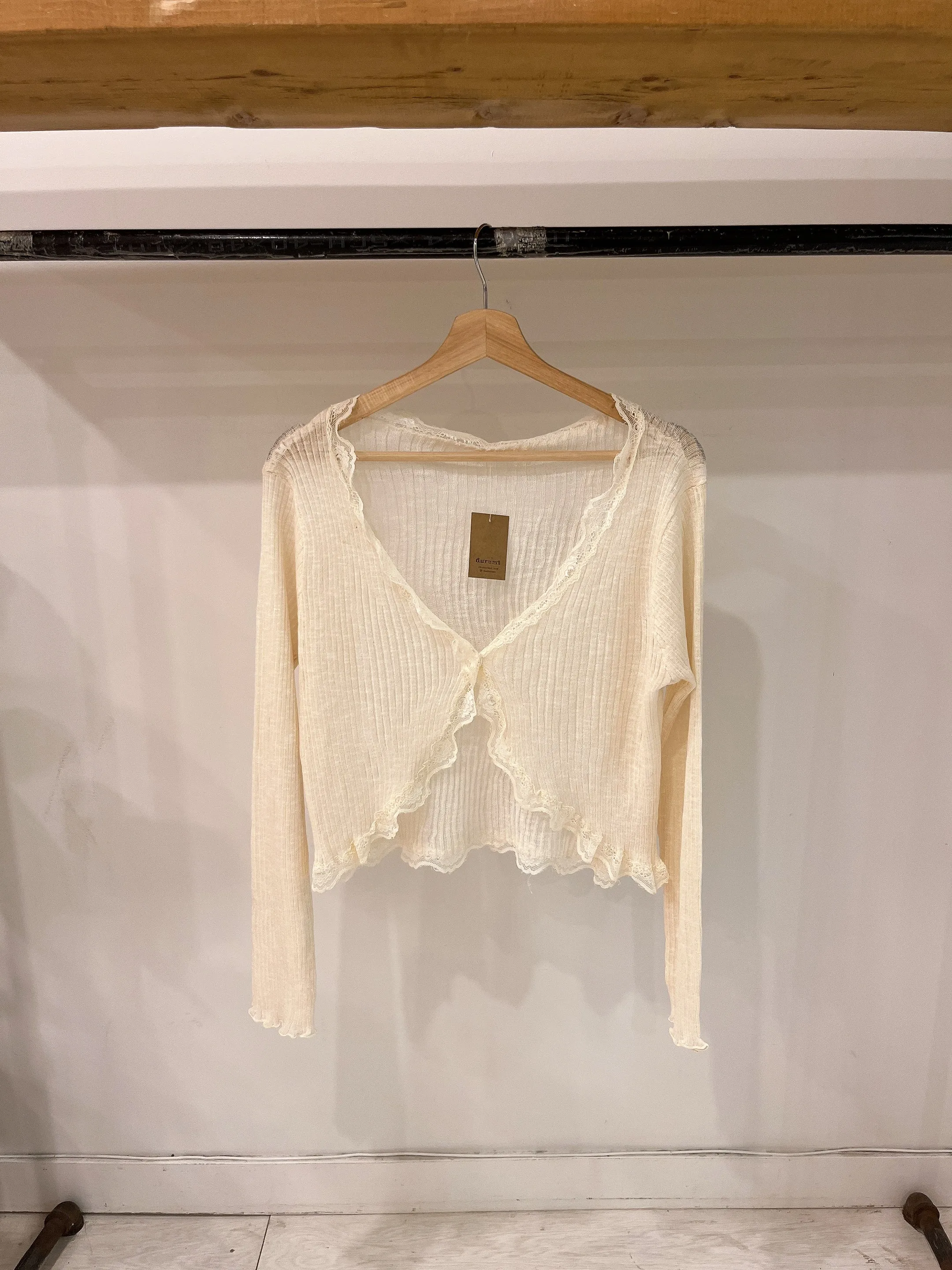 Chic Lace-Trimmed Cardigan