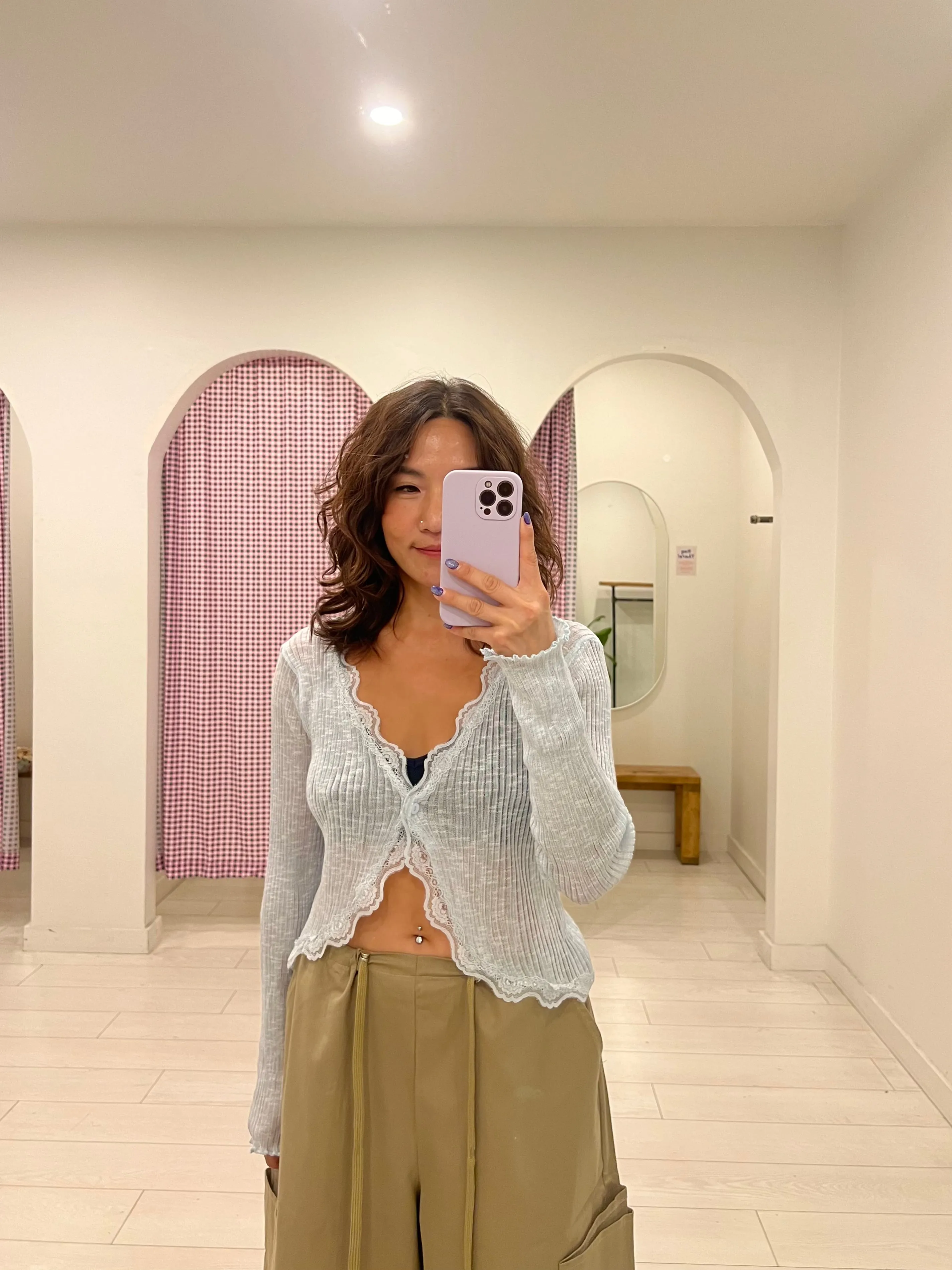 Chic Lace-Trimmed Cardigan