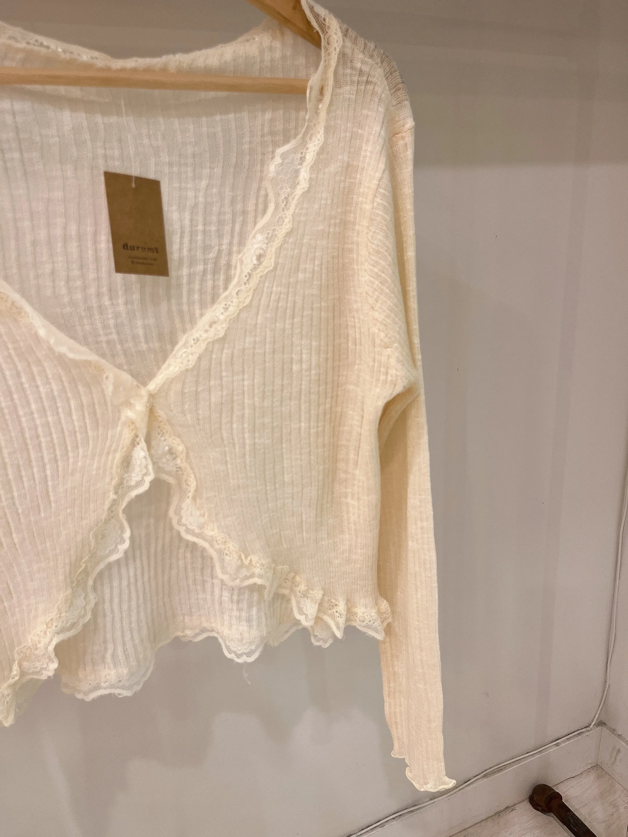 Chic Lace-Trimmed Cardigan