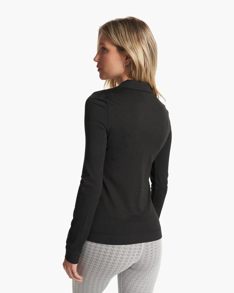 VUORI Halo Essential Half Zip - BLACK HEATHER