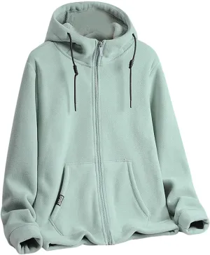 Women's Solid Color Polar Fleece Hoodie Sweatshirt Women Autumn Winter Jacket Breathable Casual Warm Womens